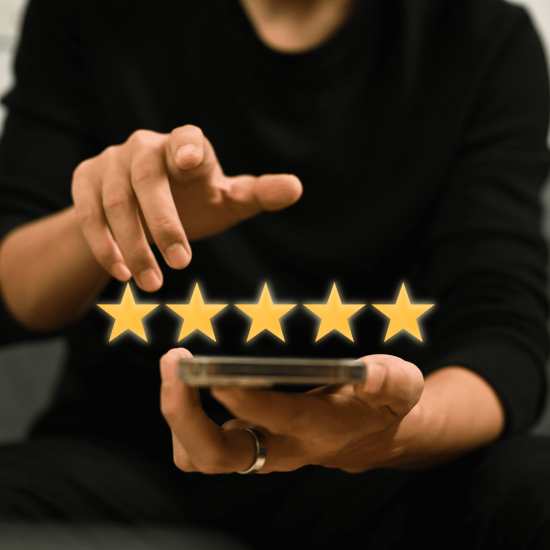 man-rating-product-on-mobile-